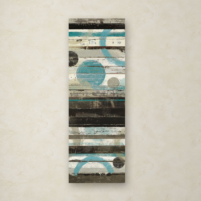 Panneau de rideau bleu de Mike Schick-impression sur toile tendue, H 32 po x l 10 po x P 2 po