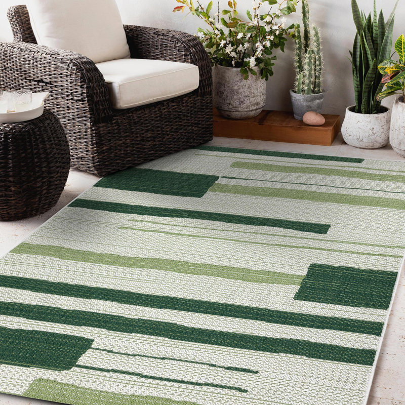 Kerish Striped Indoor / Outdoor Area Rug, Rectangle 140 x 200cm