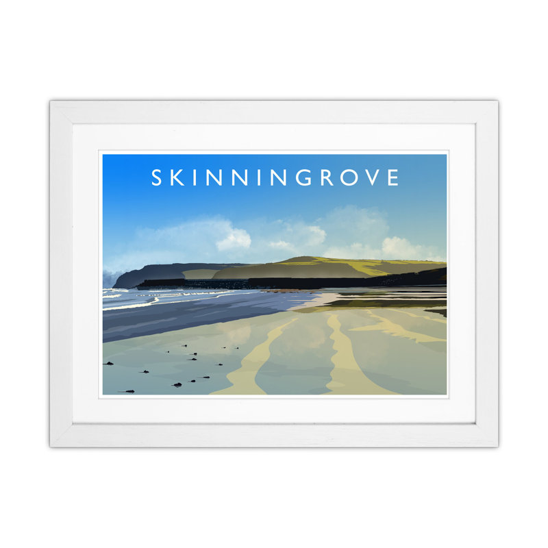 Skinningrove 2 by Richard O'Neill - Print, White Framed, 33.5cm H x 43.5cm W x 3cm D