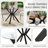 35.4" Round Stainless Steel And Glass Dining Table Set For 2–4 People, Modern Luxury Kitchen Table With Metal Legs And Sturdy Bouclé Chairs, Comfortable And Stylish Dining Furniture For Small Spaces-100304355-100304354-100304412
