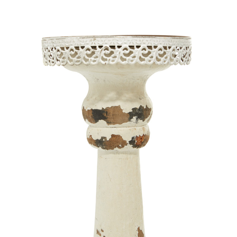 Ensemble de chandelles en bois 2 pièces, Rustique