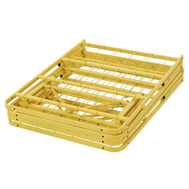 Modway Horizon Stainless Steel Bed Frame, Yellow, Queen
