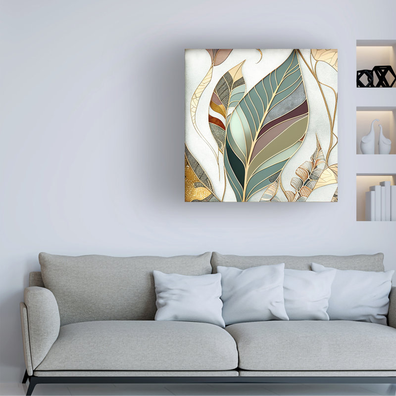 Art sur toile Sasha Fronds Nouveau III, H 35 po x l 35 po