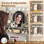 Tamme Dressing Table with Round Mirror, 80x40x140cm 3 Colors LED Light Vanity Table-466833561