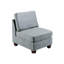 Salon modulaire gris avec coussins 6 pièces