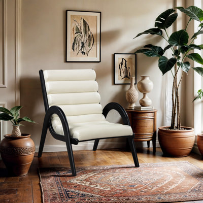 Fauteuil d'appoint en cuir Randal