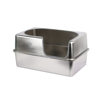 FurLoo Side Entrance Stainless Steel Cat litter Box