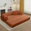 Canapé-lit 64,7 po en velours côtelé désossé, canapé futon modulaire, canapé en mousse à compression avec 2 coussins, aucun assemblage requis-1369500021-1374894628