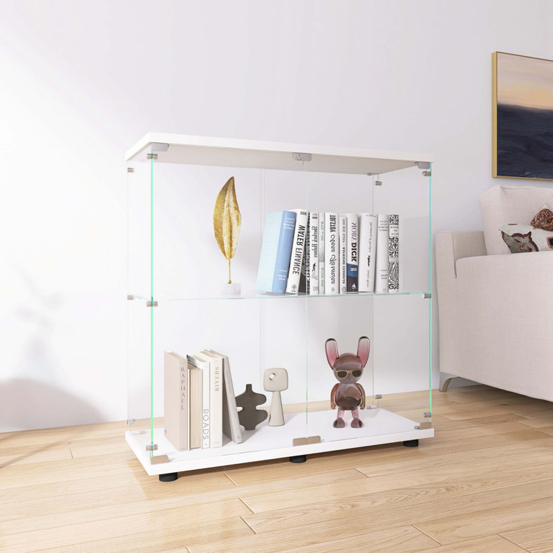 Vitrine à deux portes avec 2 portes vitrées