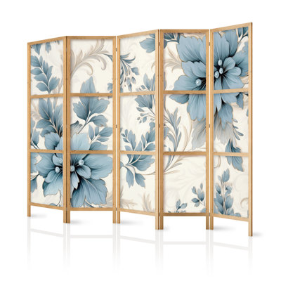171cm H Solid Wood Folding Room Divider