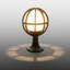Lampe sur pied d'extérieur noire 20 po Brecken