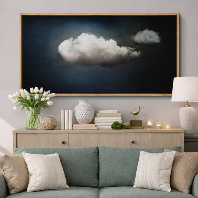 Clouds " Artistic Cloud Vintage Style Antique Retro Fine Art Colorful Bedroom Extra Large Wall Decor " Print