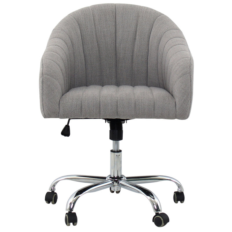 Chaely Linen Task Chair, Gray