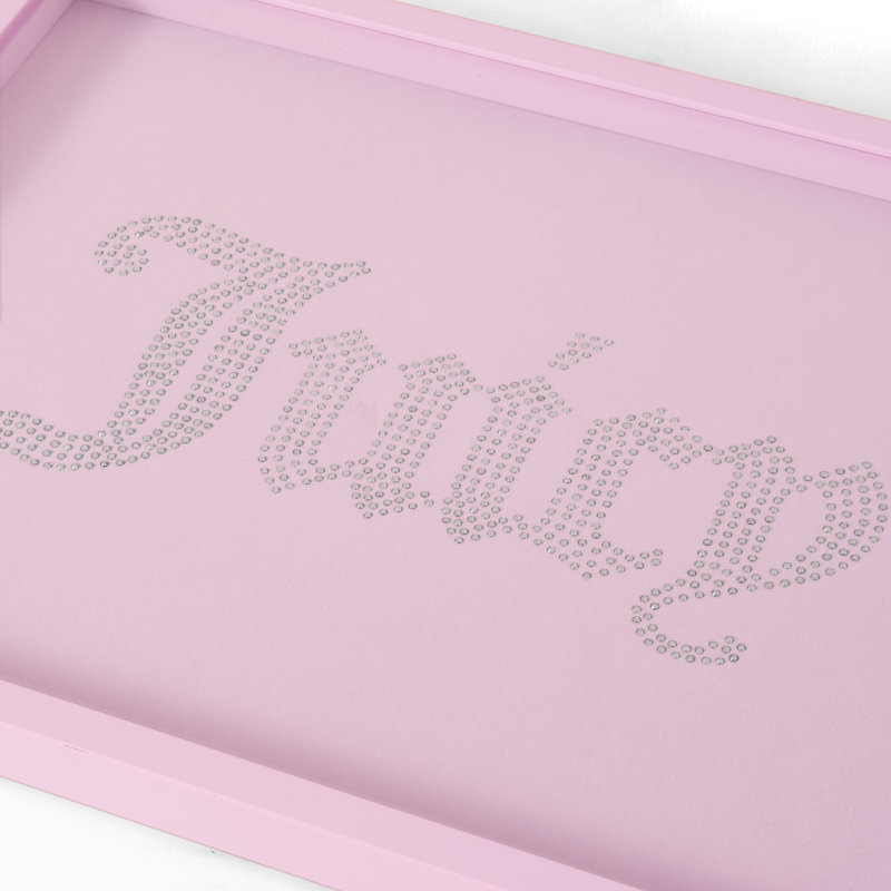 Tableau en boîte d'ombre Juicy Couture, 18 po x 24 po, Logo strass rose