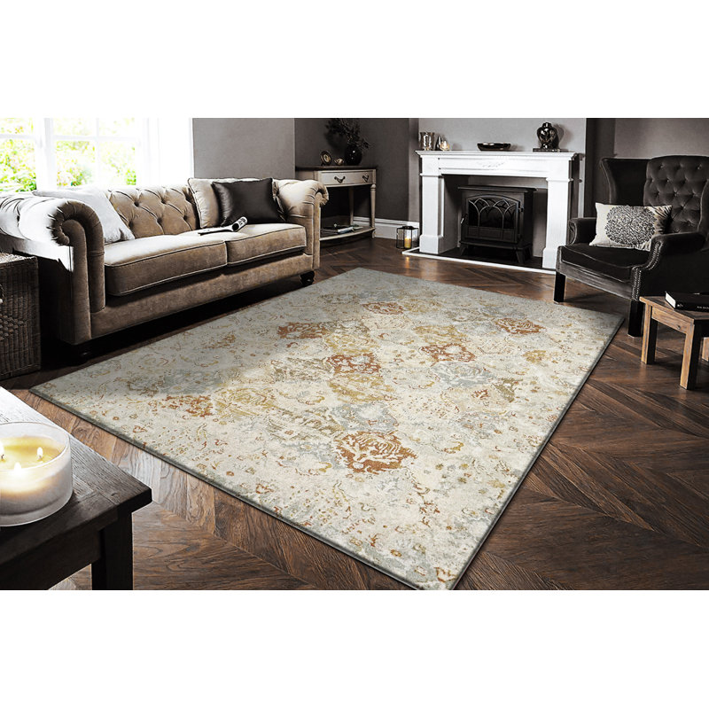 ANNALISEZ 9,2 X 12,5 7602-899 BEIGE / MULTI, Rectangle 9 pi 2 po x 12 pi 5 po