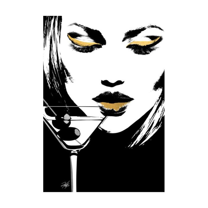 Glam Rock V Painting by Kelli Ellis, 58" H x 40" W, Glass Coat