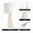 21“H Alabaster Table Lamp with night light