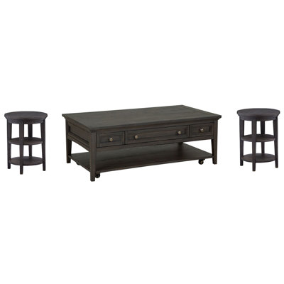 Liz Rectangular Cocktail Table With 2 Accent End Table