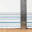 Daphne Stripe French Blue Handwoven Cotton Rug-666080416