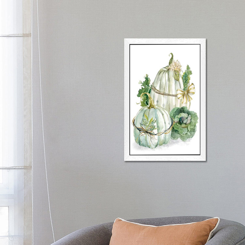 End Of Summer: Trio by Carol Robinson - Floater Frame Painting on Canvas, White