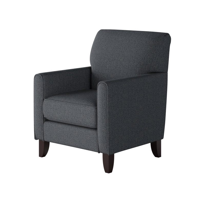 Aravis Upholstered Armchair, Dark Blue Polyester Blend