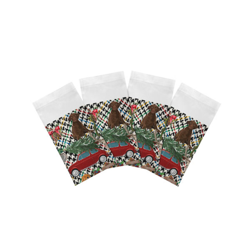 Ultimate Christmas Cotton Sateen Dinner Napkins, Multi Plaid