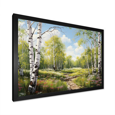 «Birch Woods Spring Awakening III», art mural sur toile de bouleau