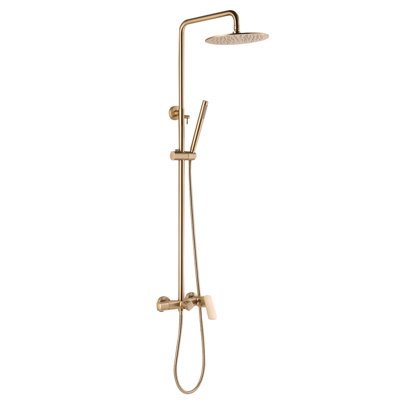 Système de douche carré moderne, pomme de douche à pluie avec douchette et robinet de douche