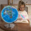 Globe terrestre lumineux avec support, 330,2 mm (13 pouces), globe éducatif avec base stable en métal lourd et veilleuse DEL avec carte des constellations imprimée en HD, rotatif, idéal pour l'apprentissage en classe des enfants.-632766174