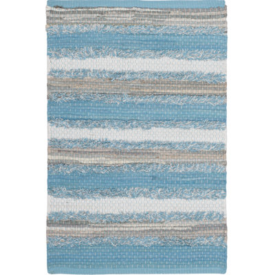 Monaca Hand Woven Cotton Striped Rug