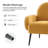 Bogle 28.5"W Modern Upholstered Armchair With Adjustable Metal Feet（Set of 2)-680457990