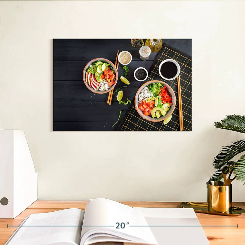 Yarlin Salmon Poke Bowls, 8" H x 12" W