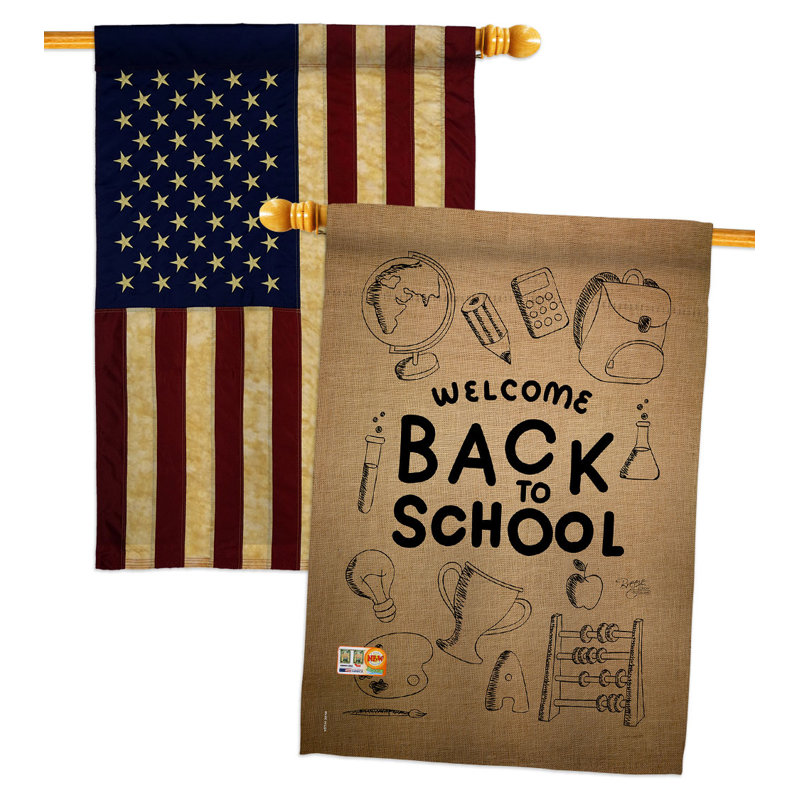 Double Sided 40'' H x 28'' W Polyester Graduation House Flag