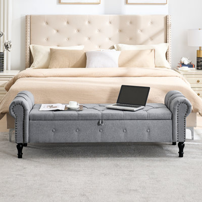 66.9‘’ Upholstered Storage Bench