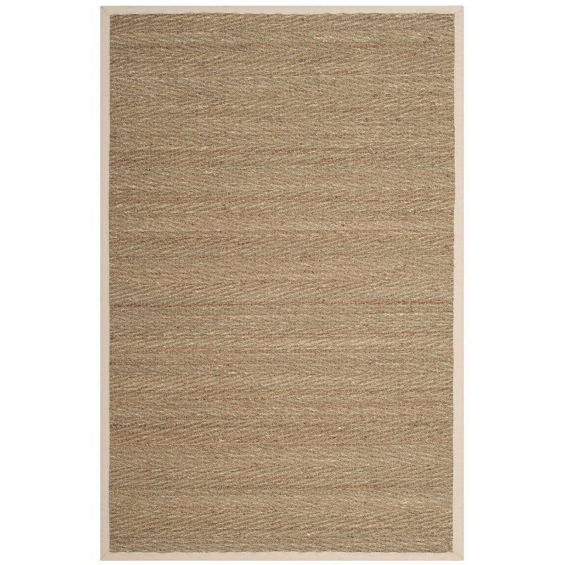Deschamps Natural Fiber Seagrass Solid Color Rug, Rectangle 4' x 6'