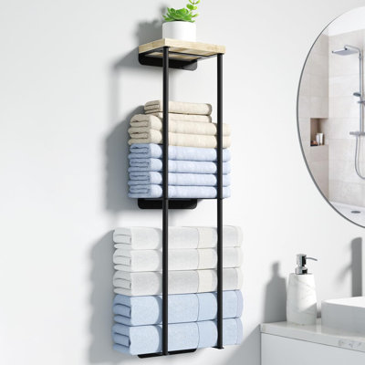 Dual Tier Wall Towel Holder