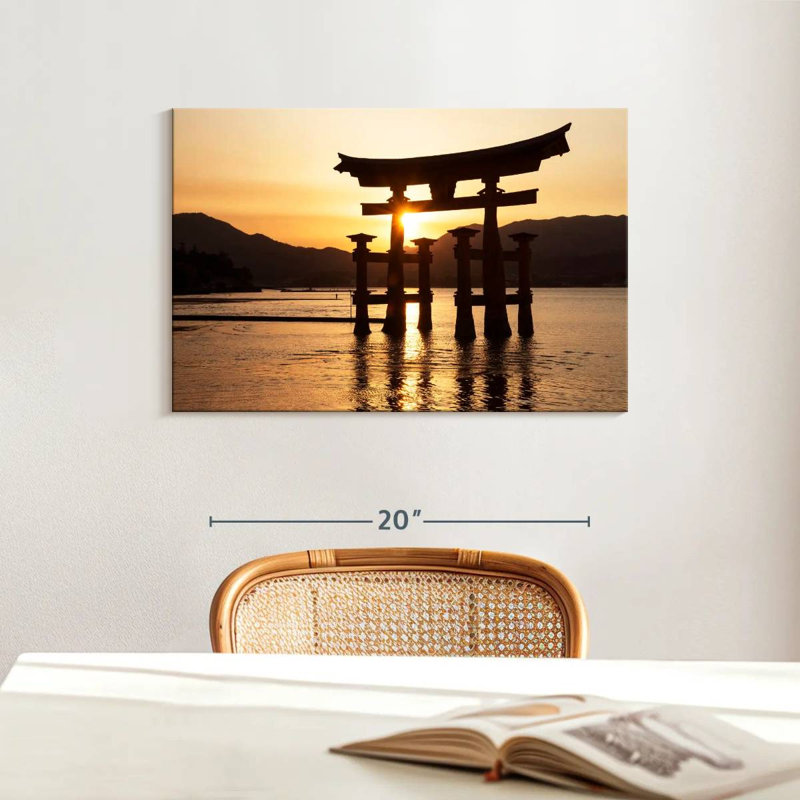 Ravi Miyajima Torii Sunset, 16" H x 24" W