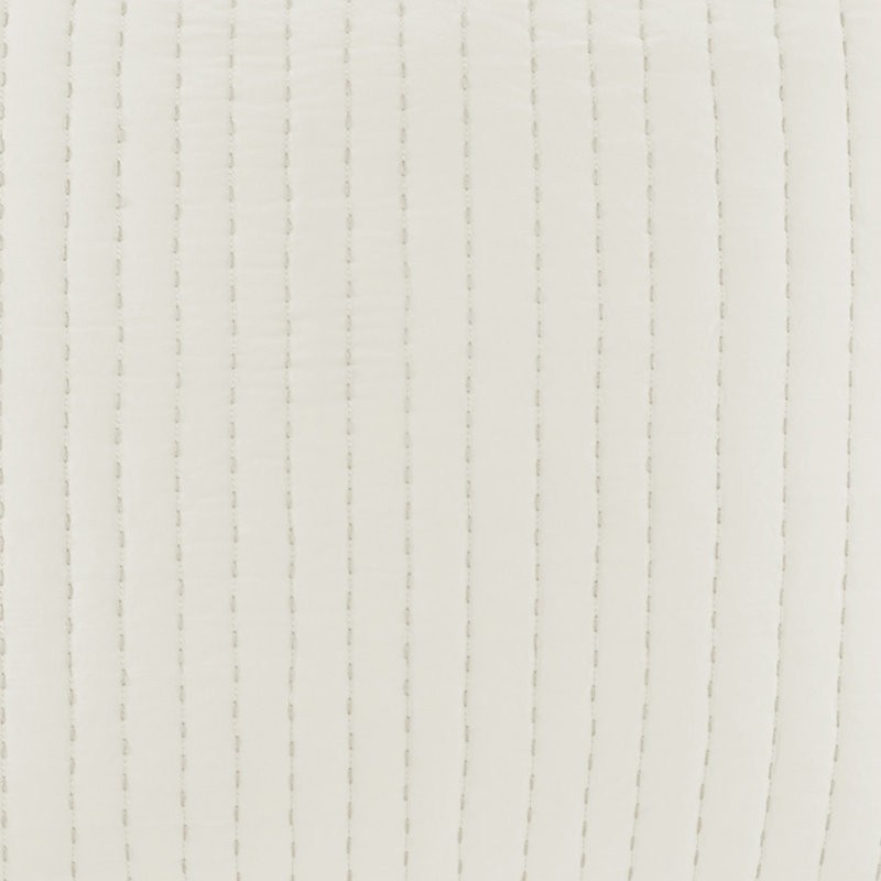 Taie décorative européenne en coton matelassé Gracie Mills Johnny Farmhouse Chic, Blanc