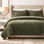 Ensemble de mini-couvre-lit 3 pièces en velours très grand, vert
