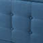 Grand lit plateforme tapissier, cadre de chambre à coucher facile à assembler, bleu foncé