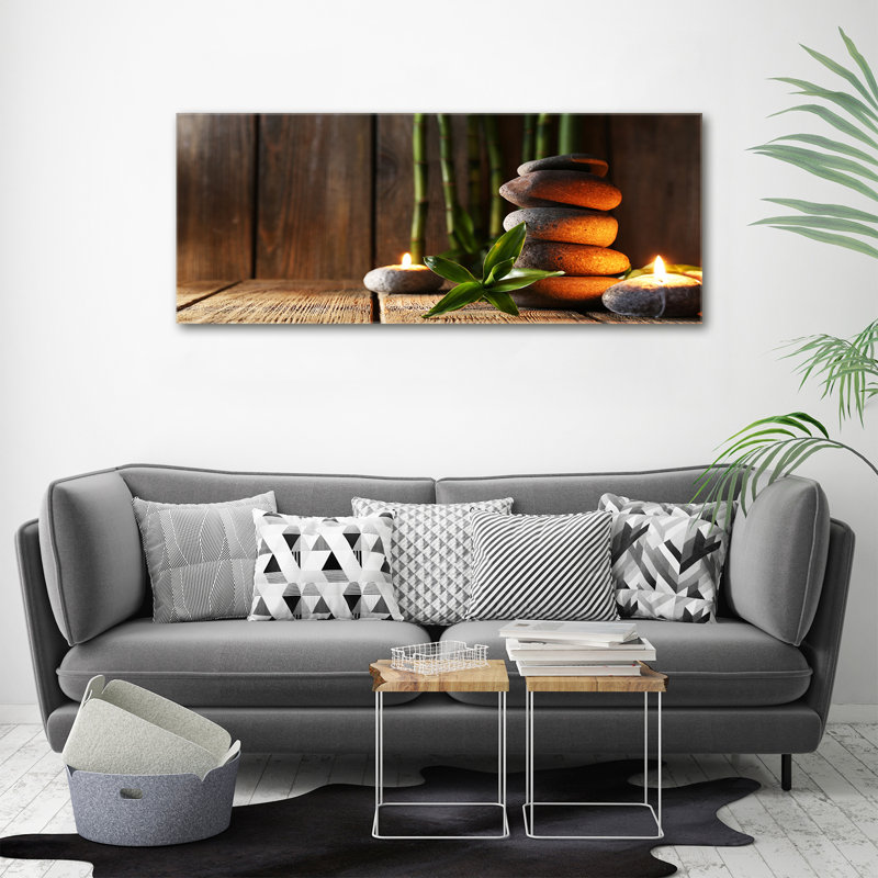 Zen Stones With Bamboo - Wrapped Canvas Print