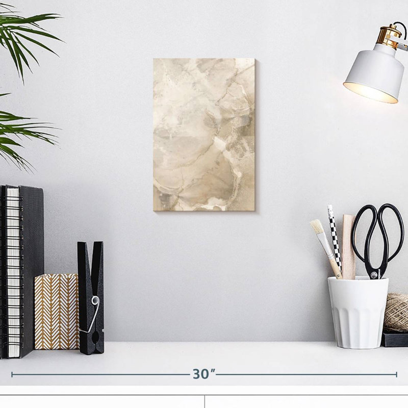 Soft Beige Marble I, 12" H x 8" W