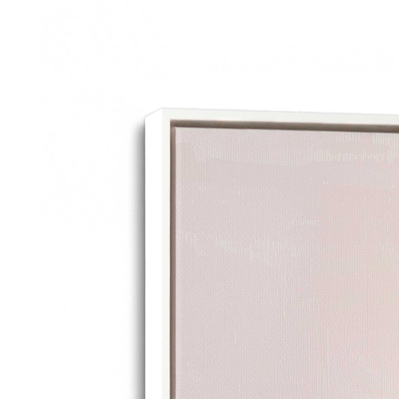 Ensemble de 3 brumines rose Fluorite, H 13 po x l 27 po, Cadre flottant blanc opaque
