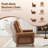 Mid-Century Modern Push-Back Recliner Chair, PU Leather Armchair-1189816473