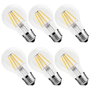 Équivalent à 40 watts, ampoule DEL à intensité variable A19 / A60, blanc chaud (2700K) E26 / culot moyen (standard) (Ensemble de 6)