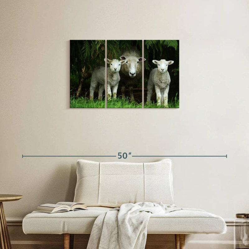 Brampt Sheep Family, 20" H x 33" W