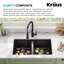 Évier de cuisine en granite onyx KRAUS-120128982-120128984