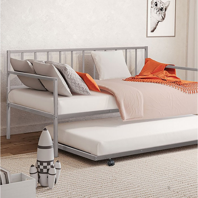 Lit de jour avec couchette Zasche, Argent argent