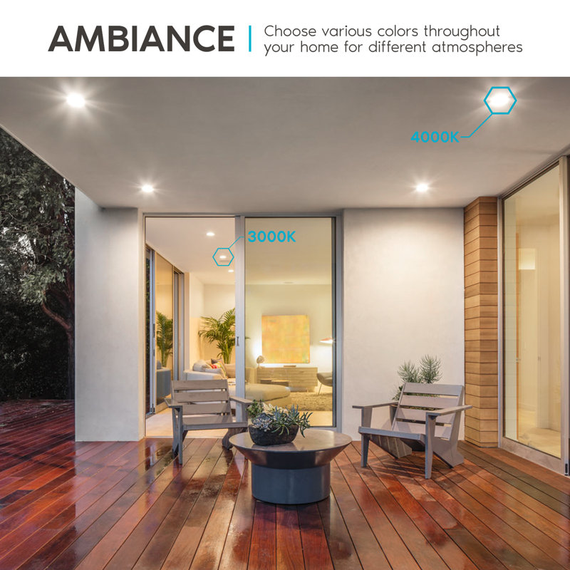 White Aluminum 4 Inch Square Recessed LED Can Lights