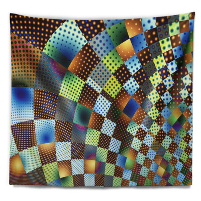 Tapisserie décorative à motif géométrique fractal